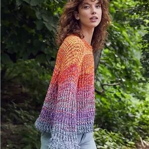 AQUA Rainbow marled sweater